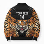Brisbane Rugby Custom Bomber Puffer Jacket Go Tigers Skin Pattern - Aussie Hoodie