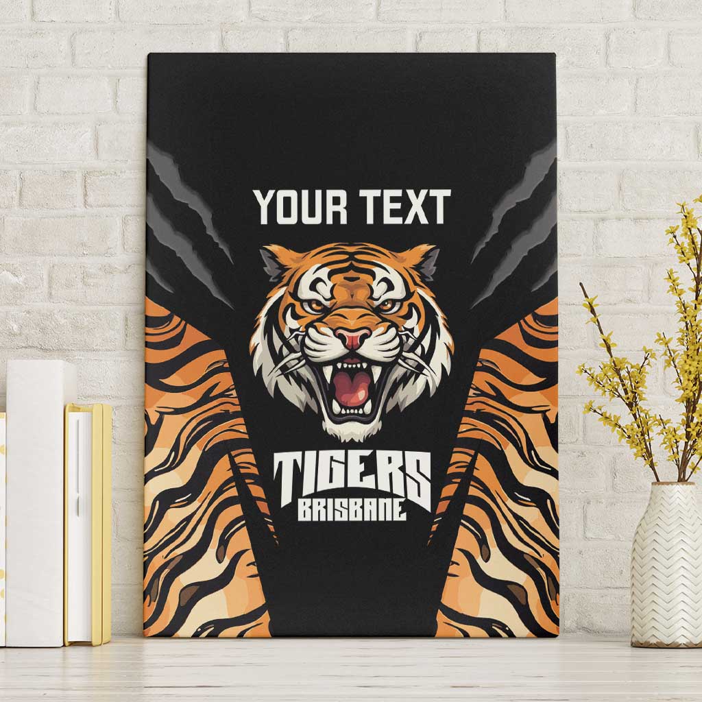 Brisbane Rugby Custom Canvas Wall Art Go Tigers Skin Pattern - Aussie Hoodie