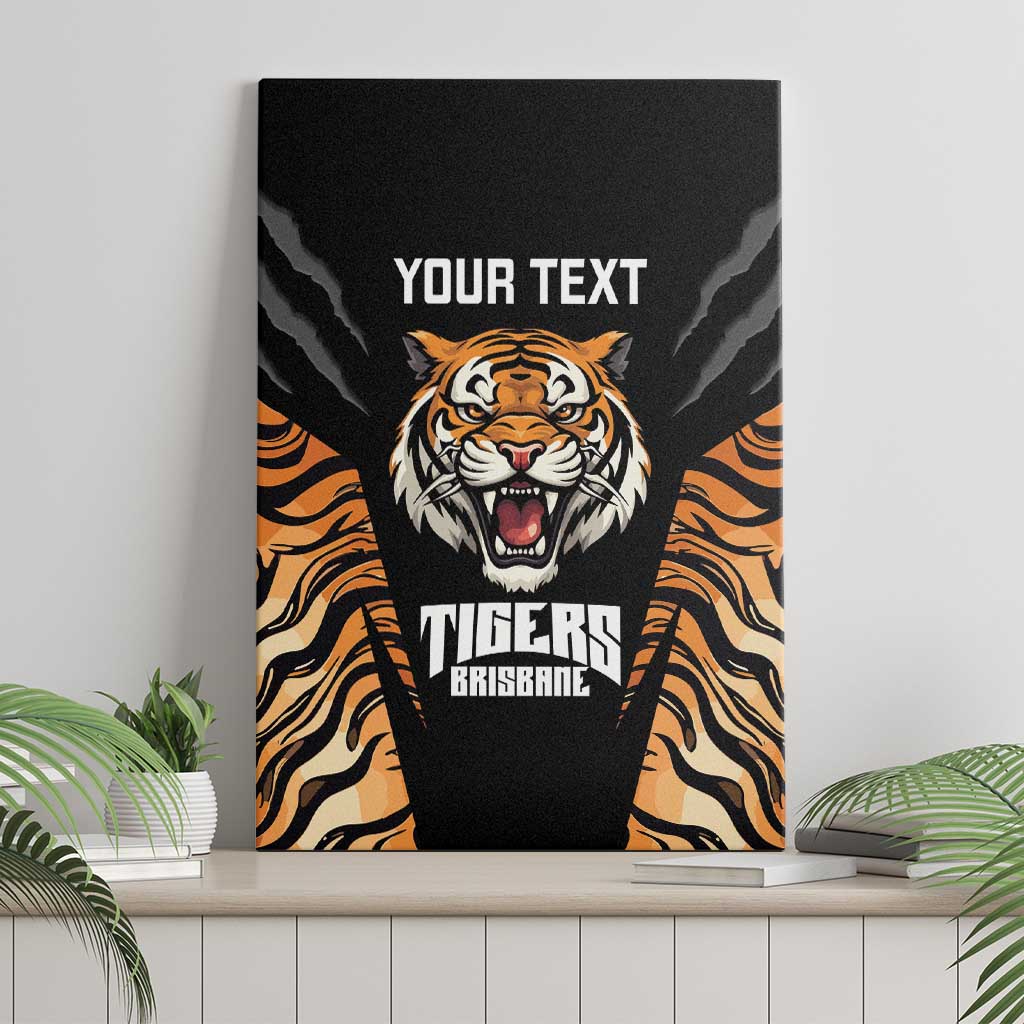 Brisbane Rugby Custom Canvas Wall Art Go Tigers Skin Pattern - Aussie Hoodie