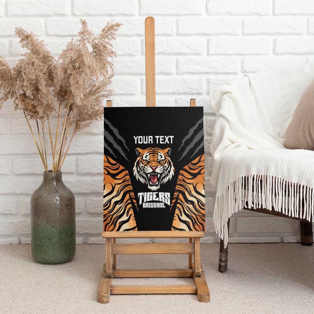 Brisbane Rugby Custom Canvas Wall Art Go Tigers Skin Pattern - Aussie Hoodie