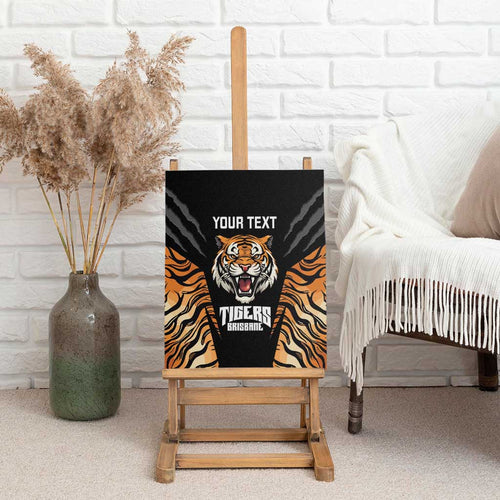 Brisbane Rugby Custom Canvas Wall Art Go Tigers Skin Pattern - Aussie Hoodie