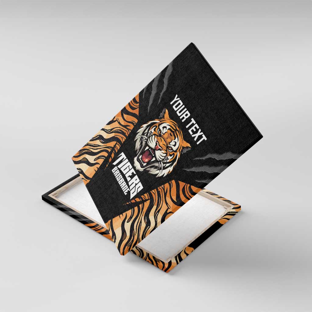 Brisbane Rugby Custom Canvas Wall Art Go Tigers Skin Pattern - Aussie Hoodie