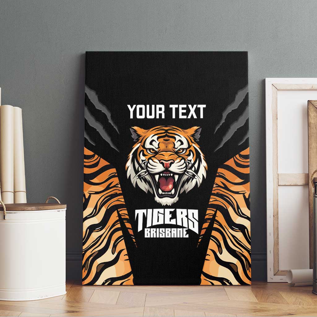Brisbane Rugby Custom Canvas Wall Art Go Tigers Skin Pattern - Aussie Hoodie