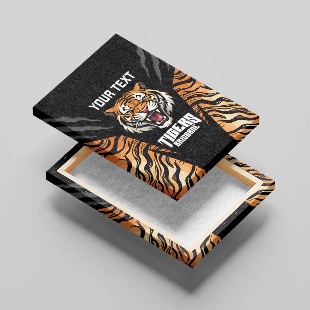 Brisbane Rugby Custom Canvas Wall Art Go Tigers Skin Pattern - Aussie Hoodie