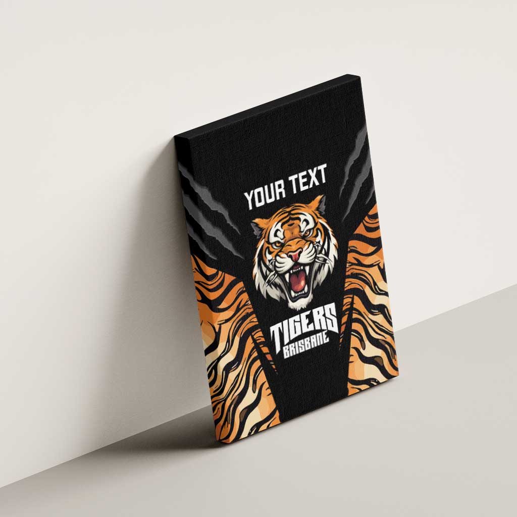 Brisbane Rugby Custom Canvas Wall Art Go Tigers Skin Pattern - Aussie Hoodie