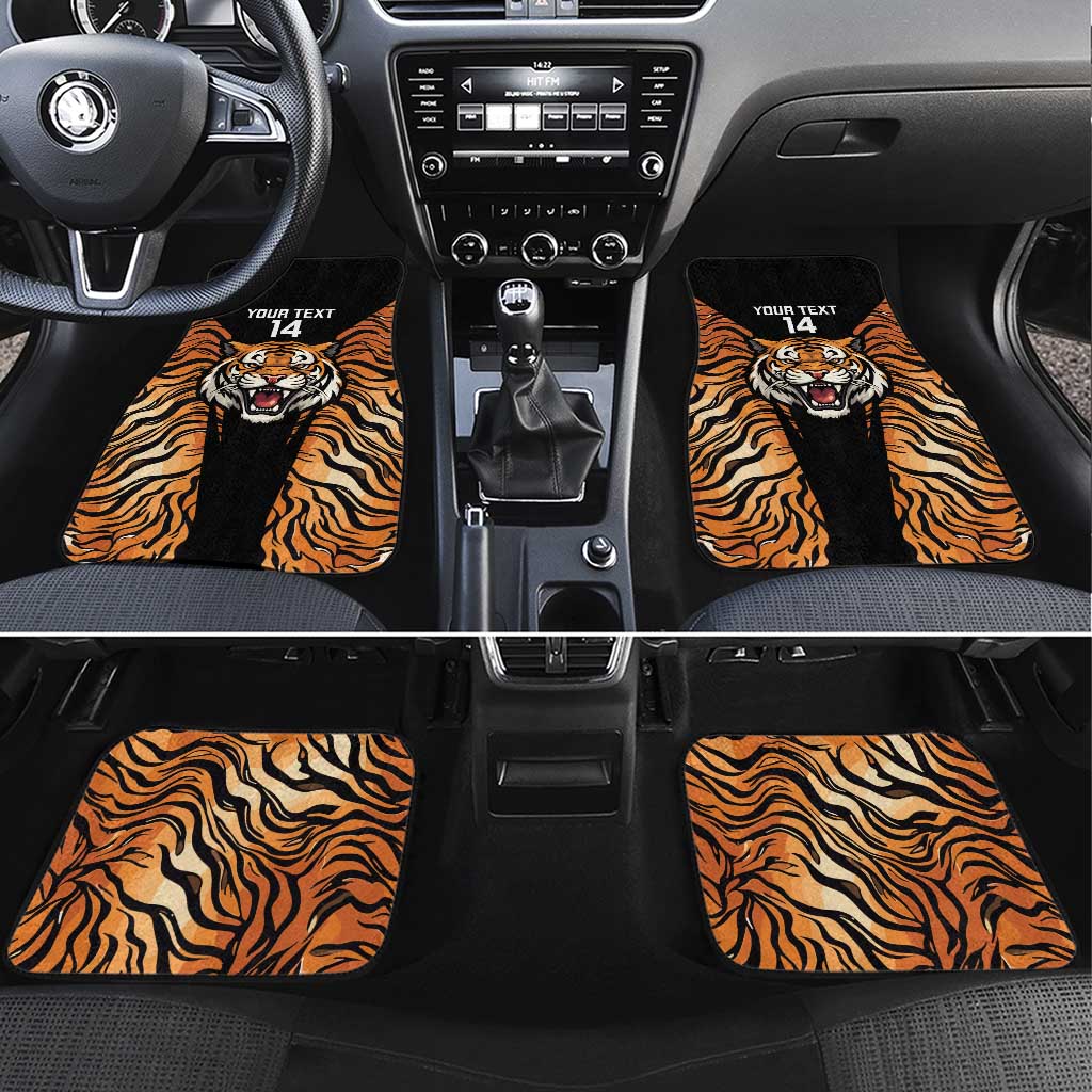 Brisbane Rugby Custom Car Mats Go Tigers Skin Pattern - Aussie Hoodie