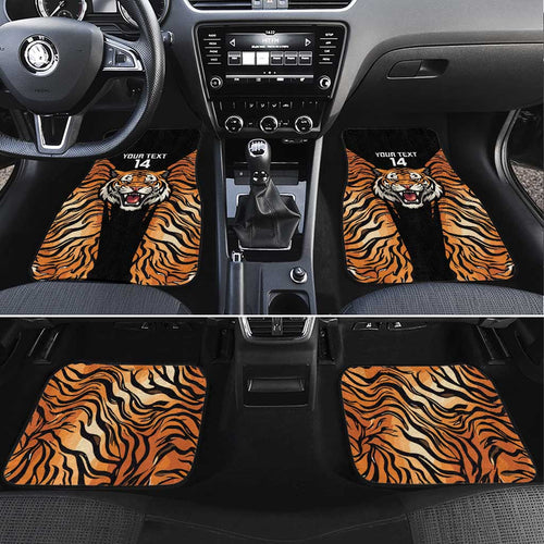 Brisbane Rugby Custom Car Mats Go Tigers Skin Pattern - Aussie Hoodie