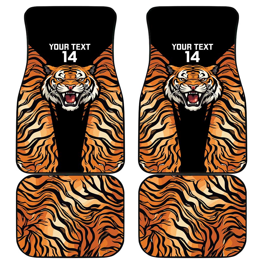 Brisbane Rugby Custom Car Mats Go Tigers Skin Pattern - Aussie Hoodie