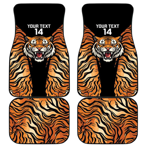 Brisbane Rugby Custom Car Mats Go Tigers Skin Pattern - Aussie Hoodie