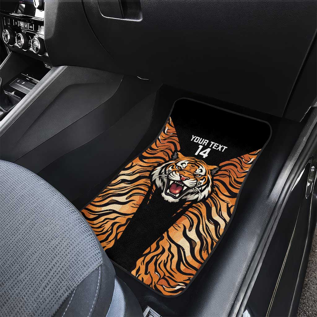 Brisbane Rugby Custom Car Mats Go Tigers Skin Pattern - Aussie Hoodie