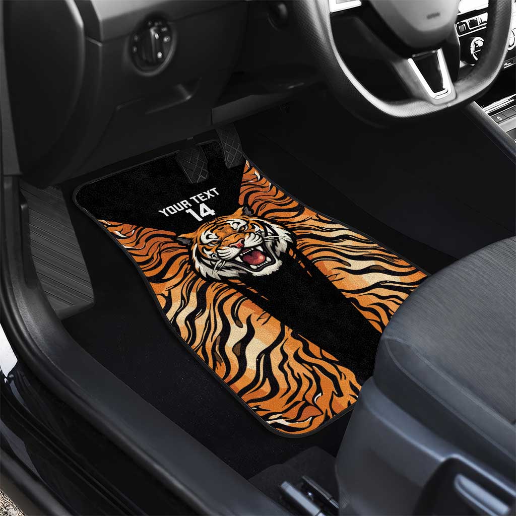 Brisbane Rugby Custom Car Mats Go Tigers Skin Pattern - Aussie Hoodie