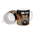 Brisbane Rugby Custom Ceramic Mug Go Tigers Skin Pattern - Aussie Hoodie
