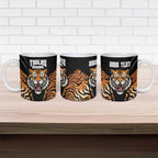 Brisbane Rugby Custom Ceramic Mug Go Tigers Skin Pattern - Aussie Hoodie