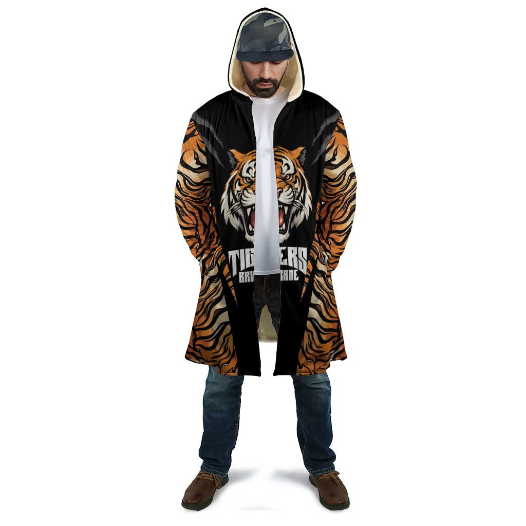Brisbane Rugby Custom Cloak Go Tigers Skin Pattern - Aussie Hoodie
