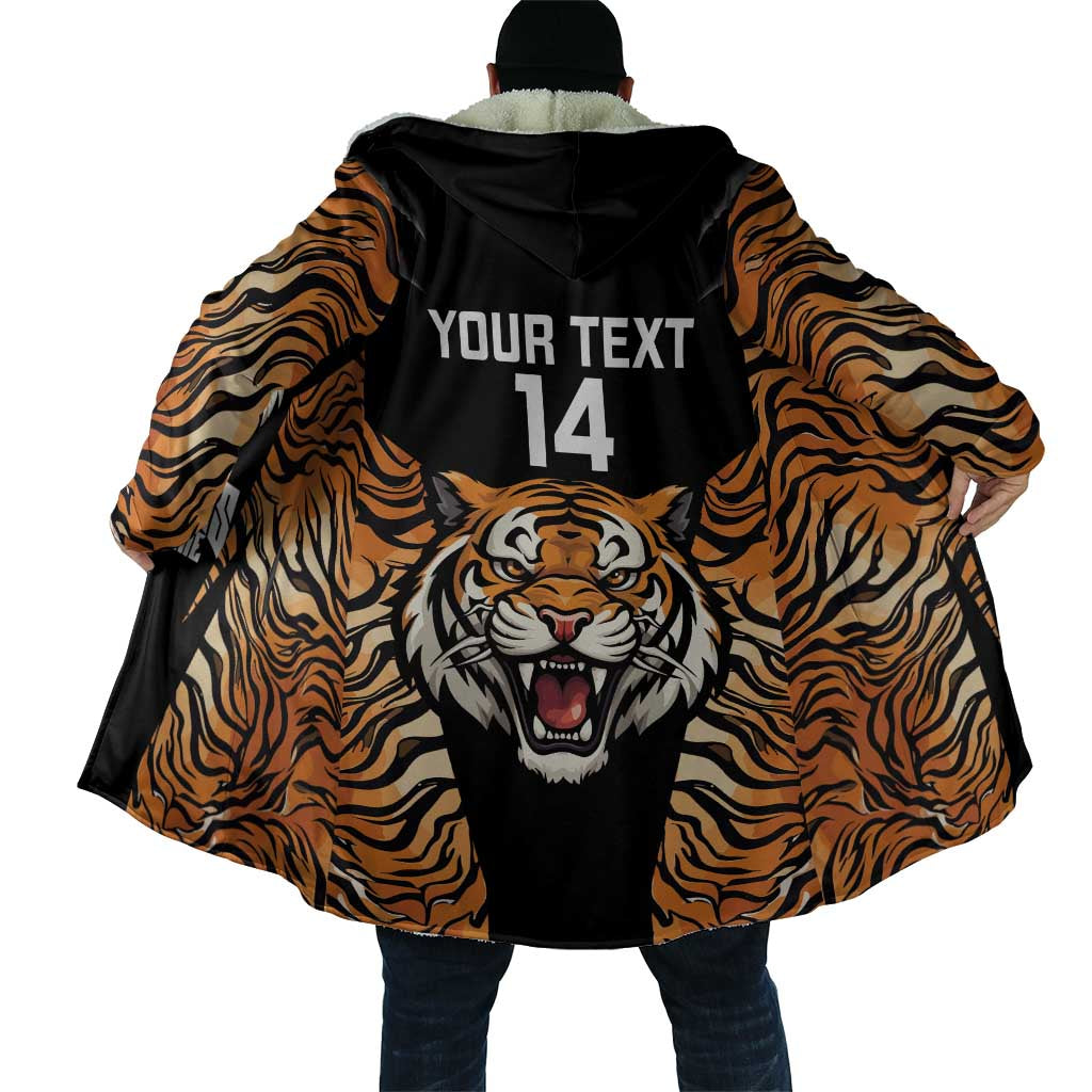 Brisbane Rugby Custom Cloak Go Tigers Skin Pattern - Aussie Hoodie