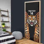 Brisbane Rugby Custom Door Cover Go Tigers Skin Pattern - Aussie Hoodie