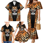 Brisbane Rugby Custom Family Matching Mermaid Dress and Hawaiian Shirt Go Tigers Skin Pattern - Aussie Hoodie