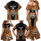 Brisbane Rugby Custom Family Matching Mermaid Dress and Hawaiian Shirt Go Tigers Skin Pattern - Aussie Hoodie
