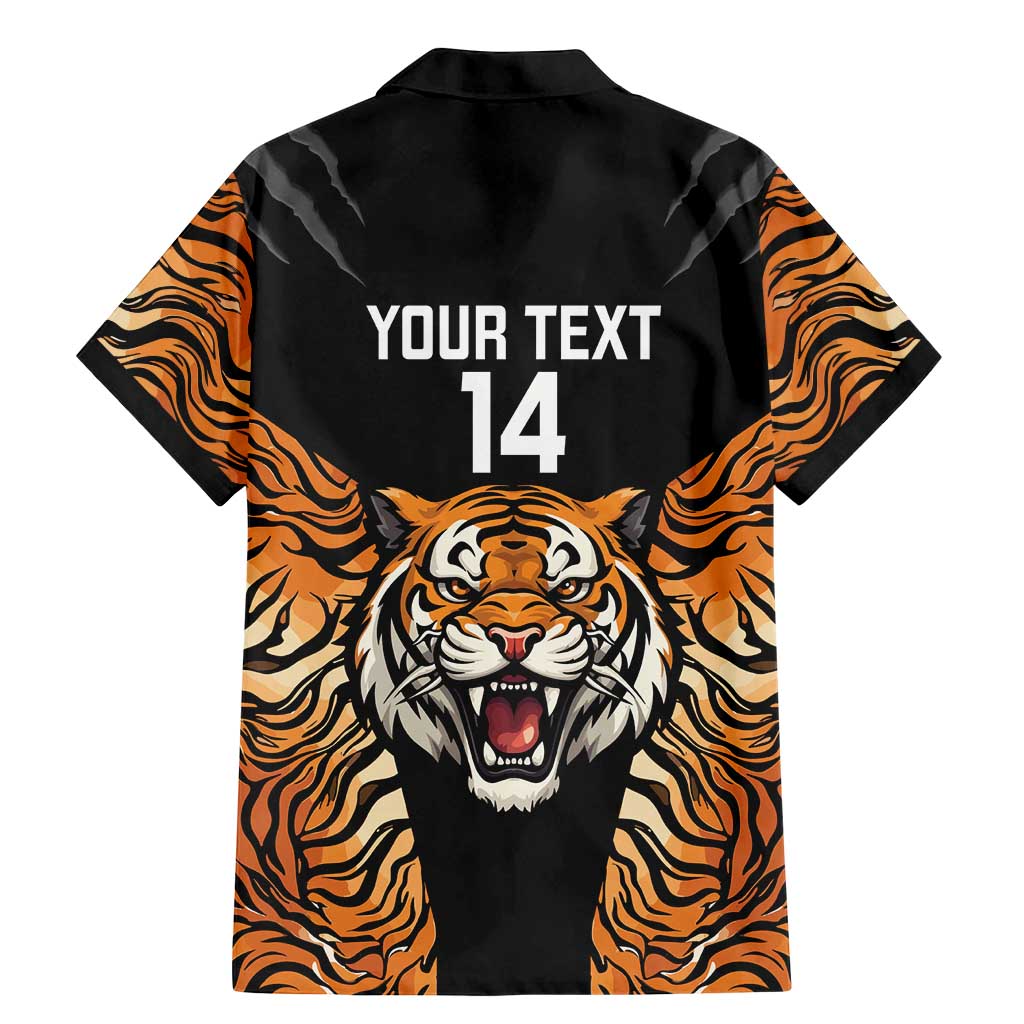 Brisbane Rugby Custom Family Matching Mermaid Dress and Hawaiian Shirt Go Tigers Skin Pattern - Aussie Hoodie