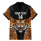 Brisbane Rugby Custom Family Matching Mermaid Dress and Hawaiian Shirt Go Tigers Skin Pattern - Aussie Hoodie