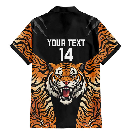 Brisbane Rugby Custom Family Matching Mermaid Dress and Hawaiian Shirt Go Tigers Skin Pattern - Aussie Hoodie