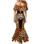 Brisbane Rugby Custom Family Matching Mermaid Dress and Hawaiian Shirt Go Tigers Skin Pattern - Aussie Hoodie
