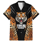 Brisbane Rugby Custom Family Matching Puletasi and Hawaiian Shirt Go Tigers Skin Pattern - Aussie Hoodie