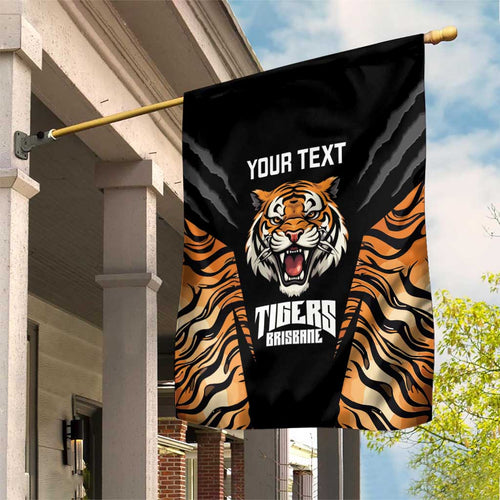 Brisbane Rugby Custom Garden Flag Go Tigers Skin Pattern - Aussie Hoodie