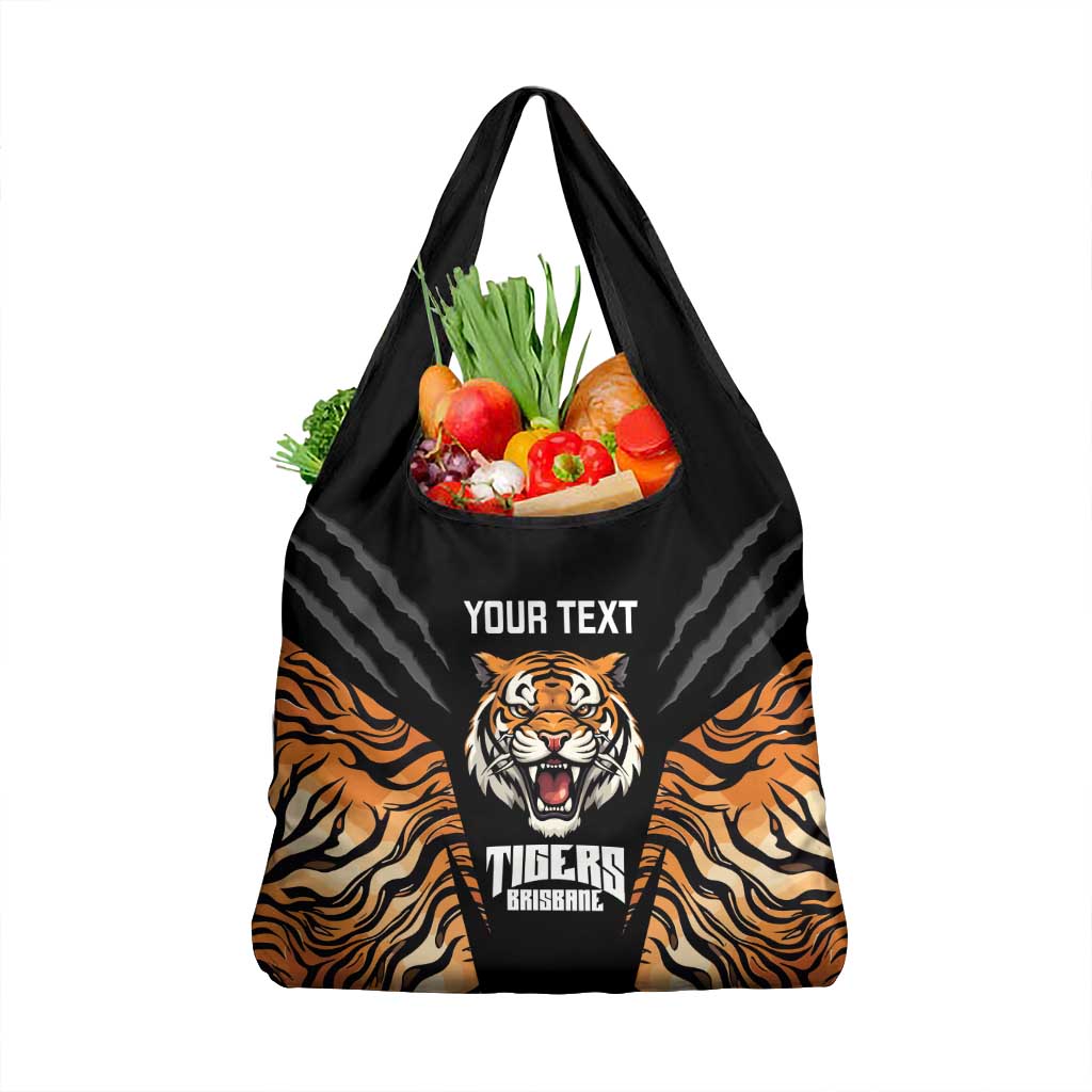 Brisbane Rugby Custom Grocery Bag Go Tigers Skin Pattern - Aussie Hoodie