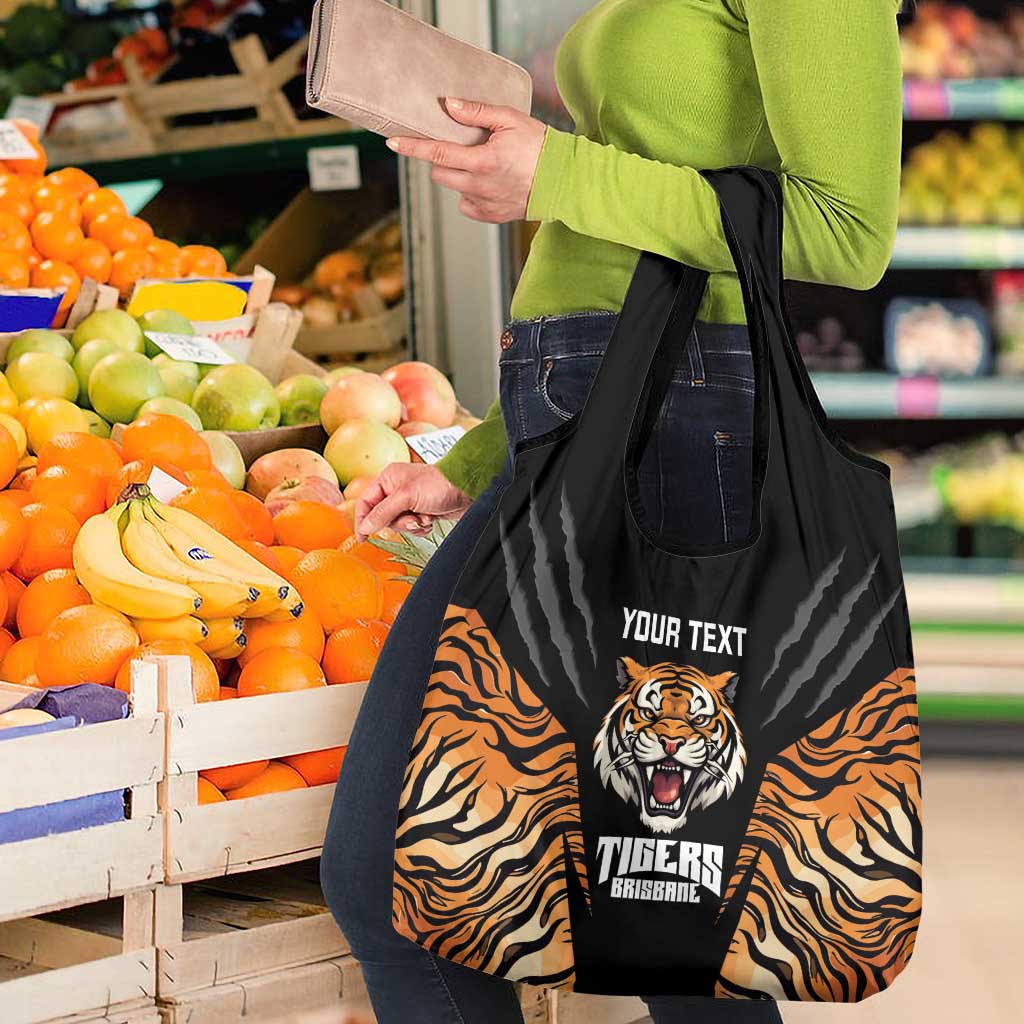 Brisbane Rugby Custom Grocery Bag Go Tigers Skin Pattern - Aussie Hoodie