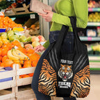 Brisbane Rugby Custom Grocery Bag Go Tigers Skin Pattern - Aussie Hoodie