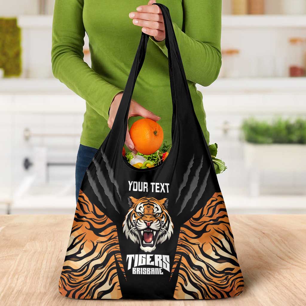 Brisbane Rugby Custom Grocery Bag Go Tigers Skin Pattern - Aussie Hoodie