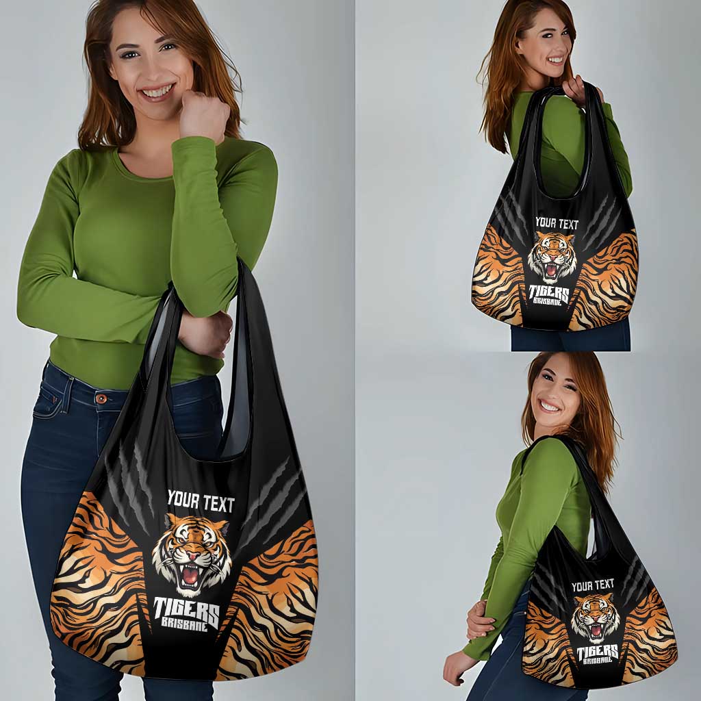 Brisbane Rugby Custom Grocery Bag Go Tigers Skin Pattern - Aussie Hoodie