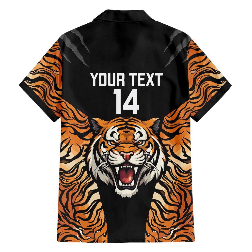 Brisbane Rugby Custom Hawaiian Shirt Go Tigers Skin Pattern - Aussie Hoodie