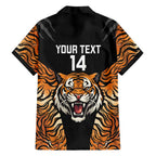 Brisbane Rugby Custom Hawaiian Shirt Go Tigers Skin Pattern - Aussie Hoodie
