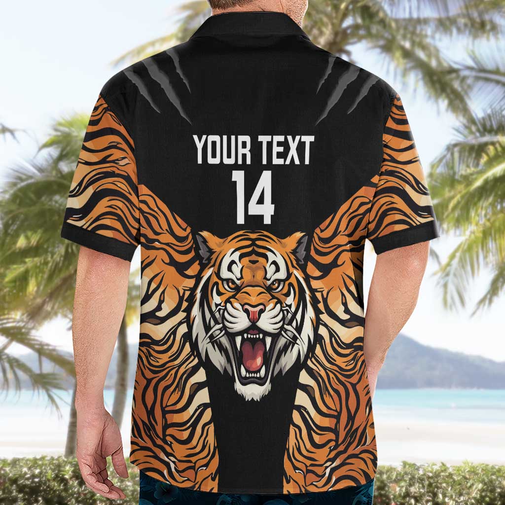 Brisbane Rugby Custom Hawaiian Shirt Go Tigers Skin Pattern - Aussie Hoodie
