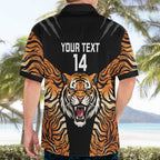 Brisbane Rugby Custom Hawaiian Shirt Go Tigers Skin Pattern - Aussie Hoodie