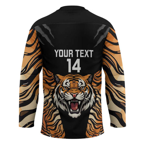 Brisbane Rugby Custom Hockey Jersey Go Tigers Skin Pattern - Aussie Hoodie