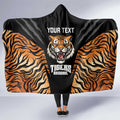 Brisbane Rugby Custom Hooded Blanket Go Tigers Skin Pattern - Aussie Hoodie