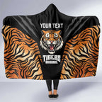 Brisbane Rugby Custom Hooded Blanket Go Tigers Skin Pattern - Aussie Hoodie