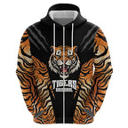 Brisbane Rugby Custom Hoodie Go Tigers Skin Pattern - Aussie Hoodie