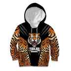 Brisbane Rugby Custom Kid Hoodie Go Tigers Skin Pattern - Aussie Hoodie