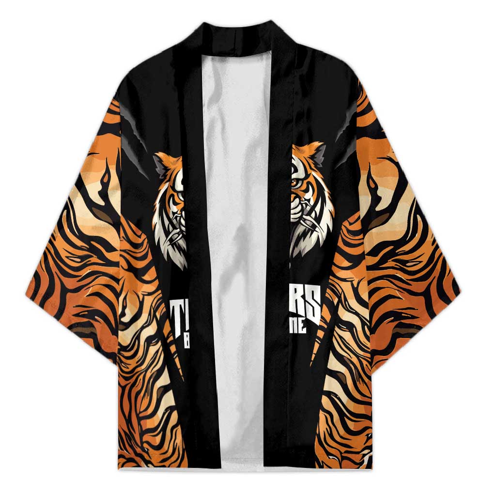 Brisbane Rugby Custom Kimono Go Tigers Skin Pattern - Aussie Hoodie