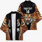 Brisbane Rugby Custom Kimono Go Tigers Skin Pattern - Aussie Hoodie