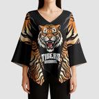 Brisbane Rugby Custom Kimono Sleeve Blouse Go Tigers Skin Pattern - Aussie Hoodie