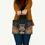 Brisbane Rugby Custom Leather Bag Go Tigers Skin Pattern - Aussie Hoodie