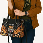 Brisbane Rugby Custom Leather Bag Go Tigers Skin Pattern - Aussie Hoodie