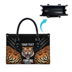 Brisbane Rugby Custom Leather Bag Go Tigers Skin Pattern - Aussie Hoodie