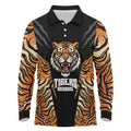 Brisbane Rugby Custom Long Sleeve Polo Shirt Go Tigers Skin Pattern - Aussie Hoodie