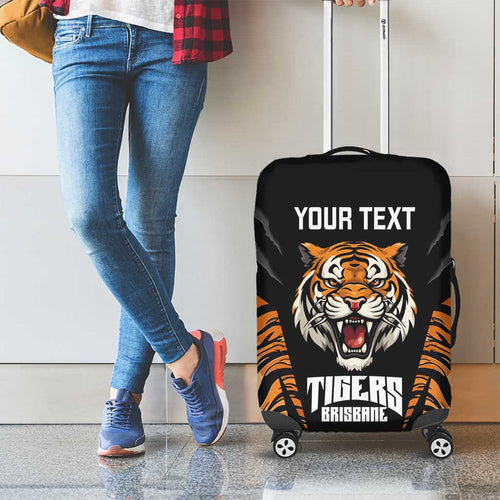 Brisbane Rugby Custom Luggage Cover Go Tigers Skin Pattern - Aussie Hoodie